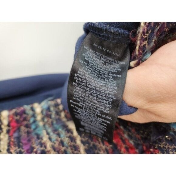 Maeve Anthropologie Womens BOHO Sweater Dress Small Navy Knit Textured Tweed - Picture 8 of 10